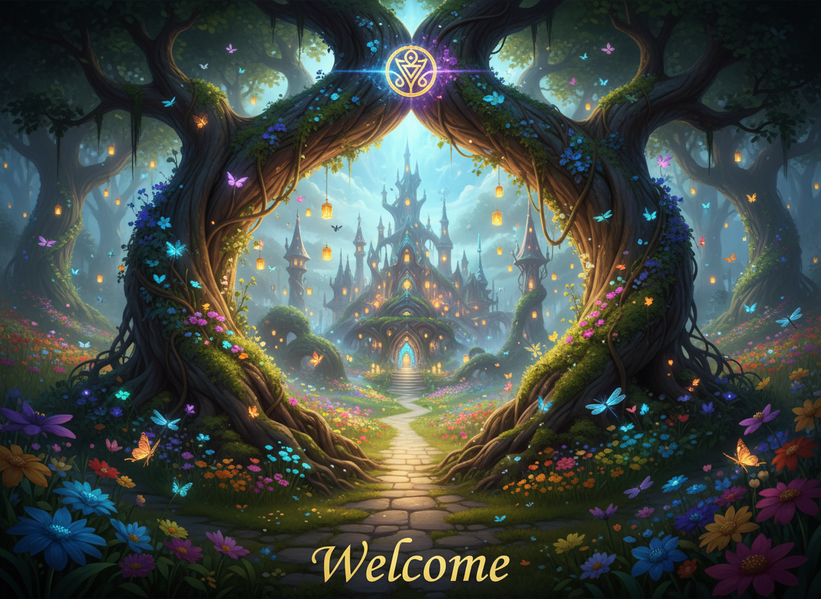 A lone figure in silent meditation beneath an ancient glowing tree in a mystical grove, bathed in ethereal light. The atmosphere conveys inner awakening, discipline, and divine presence—symbolizing the beginning of the spiritual path.